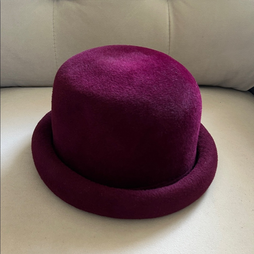 Plush Burgundy Hat